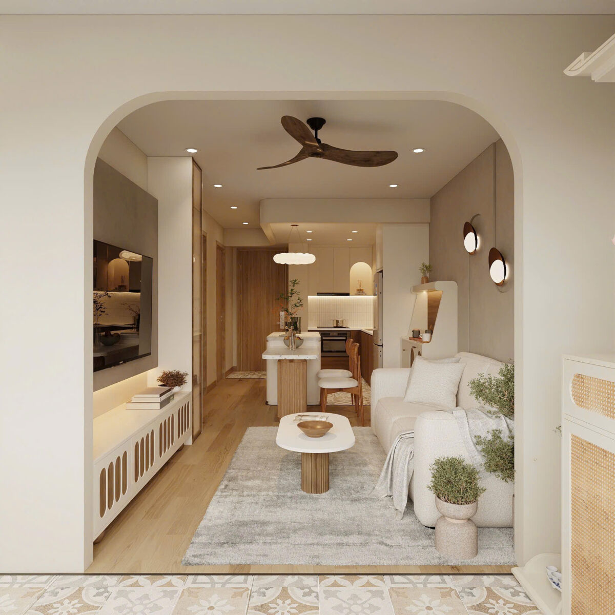Thiết kế thi công nội thất căn hộ phong cách Wabi Sabi
