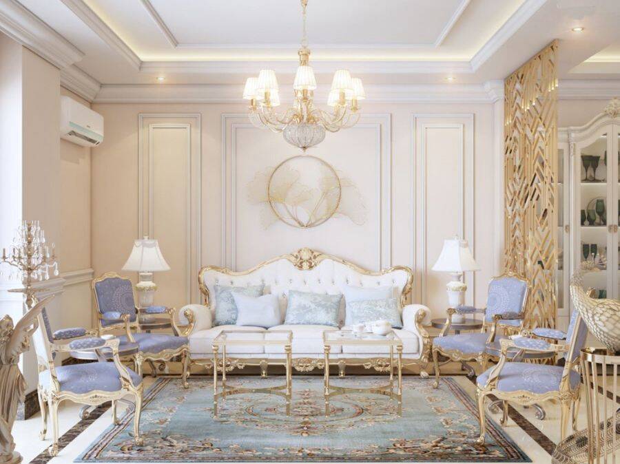Nội thất tân cổ điển phòng khách