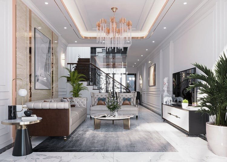 Phong Cách Thiết Kế Nội Thất Nhà Phố Tân Cổ Điển